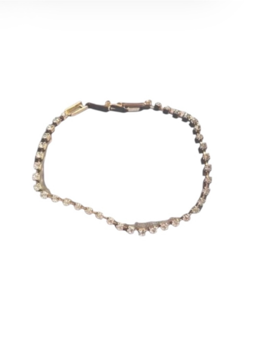 Crystal Rhinestones Faux Tennis Bracelet